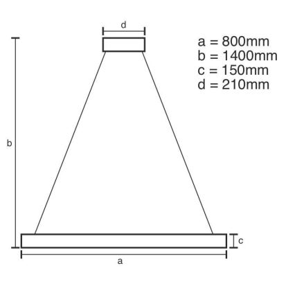 LED Dimmable crystal chandelier on a string LED/55W/230V 3000-6500K + remote control