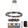 LED Dimmable crystal chandelier on a string LED/65W/230V 3000-6500K shiny chrome + remote control