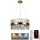 LED Dimmable crystal chandelier on a string LED/80W/230V 3000-6500K gold + remote control