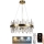 LED Dimmable crystal chandelier on a string LED/80W/230V 3000-6500K gold + remote control