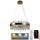 LED Dimmable crystal chandelier on a string LED/80W/230V 3000-6500K + remote control