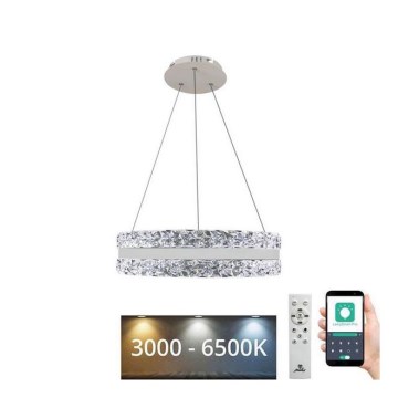 LED Dimmable crystal chandelier on a string LED/80W/230V 3000-6500K white + remote control