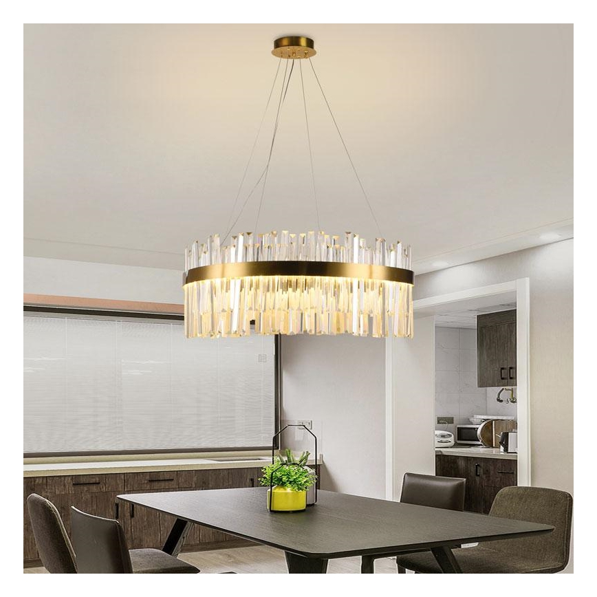 LED Dimmable crystal chandelier on a string LED/80W/230V 3000-6500K + remote control