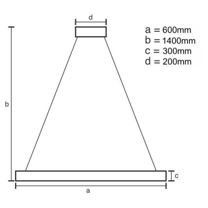 LED Dimmable crystal chandelier on a string LED/80W/230V 3000-6500K + remote control