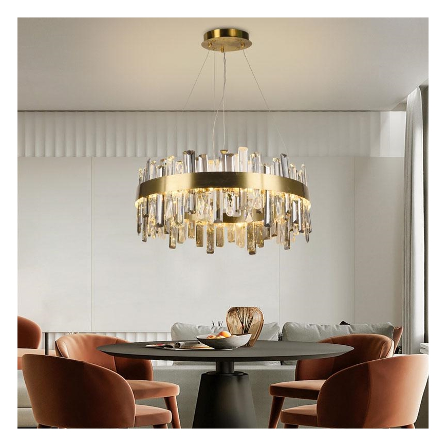 LED Dimmable crystal chandelier on a string LED/80W/230V 3000-6500K + remote control