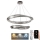 LED Dimmable crystal chandelier on a string LED/90W/230V 3000-6500K shiny chrome + remote control