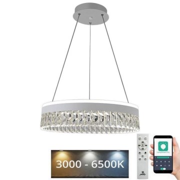 LED Dimmable crystal chandelier on a string LED/90W/230V 3000-6500K white + remote control