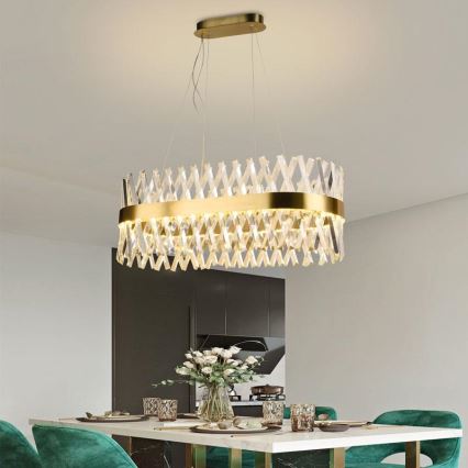LED Dimmable crystal chandelier on a string LED/90W/230V 3000-6500K + remote control