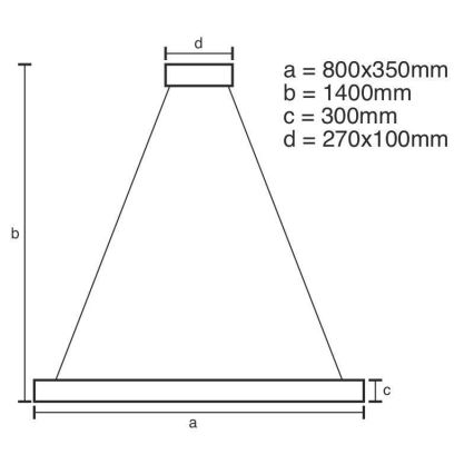 LED Dimmable crystal chandelier on a string LED/90W/230V 3000-6500K + remote control