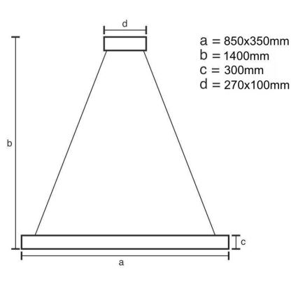 LED Dimmable crystal chandelier on a string LED/90W/230V 3000-6500K + remote control