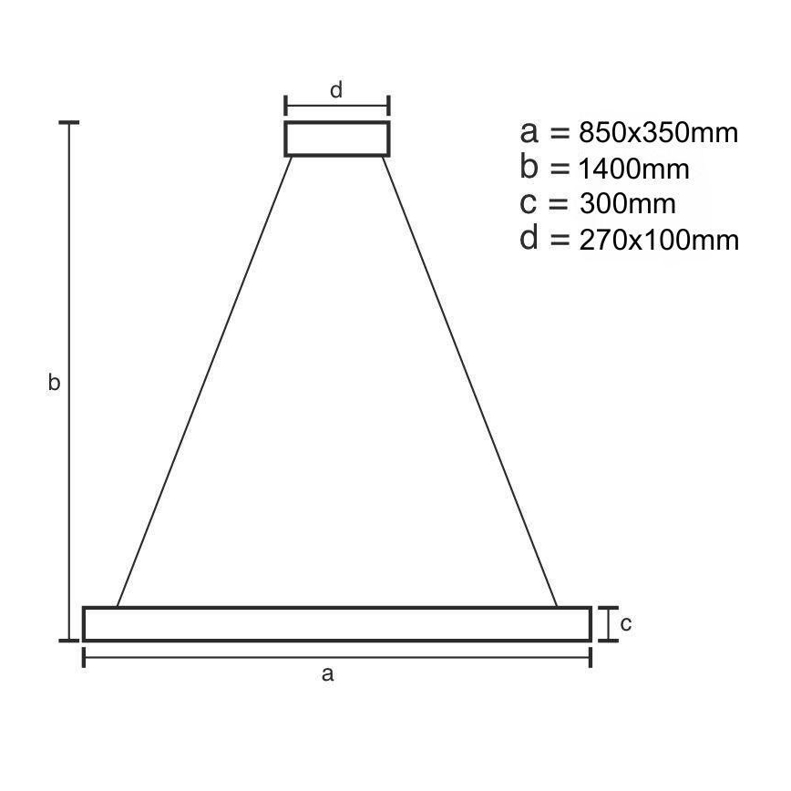 LED Dimmable crystal chandelier on a string LED/90W/230V 3000-6500K + remote control