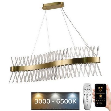 LED Dimmable crystal chandelier on a string LED/95W/230V 3000-6500K + remote control