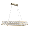 LED Dimmable crystal chandelier on cable ENRIQUE LED/50W//230V 3000-6000K + remote control