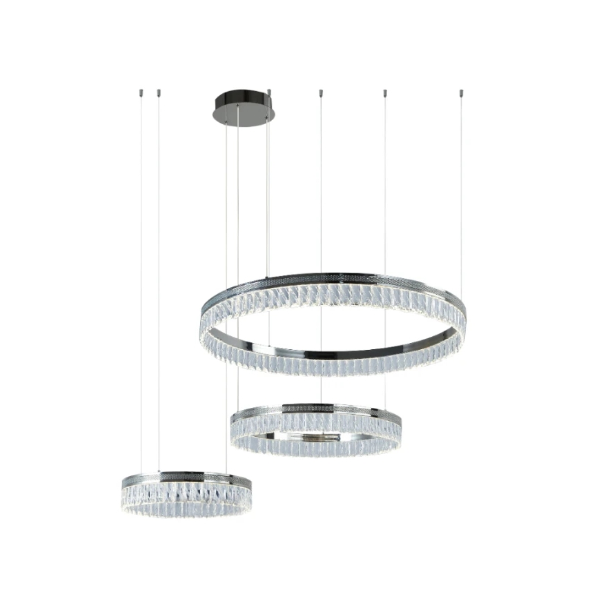 LED Dimmable Crystal Chandelier on Cable THALIA LED/120W/230V 3000-6000K + Remote Control