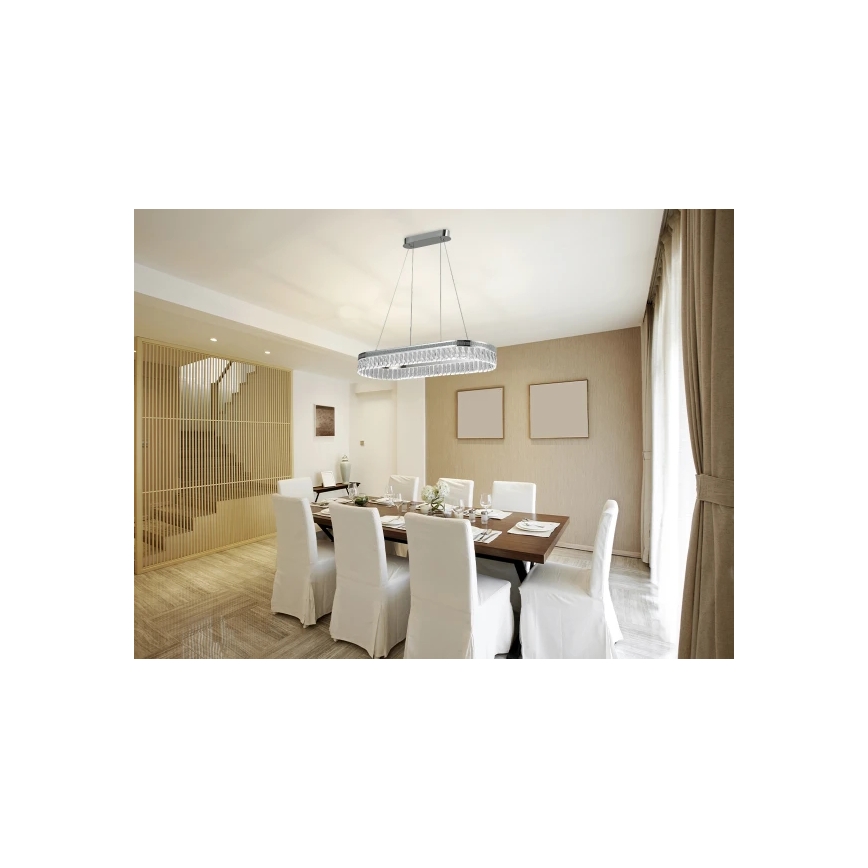 Dimmable LED Cable-Suspended Crystal Chandelier THALIA LED/50W/230V 3000-6000K + Remote Control