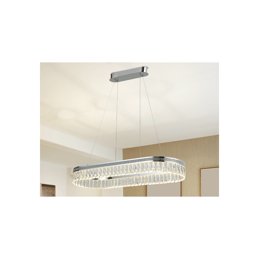 Dimmable LED Cable-Suspended Crystal Chandelier THALIA LED/50W/230V 3000-6000K + Remote Control