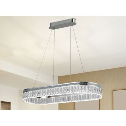 Dimmable LED Cable-Suspended Crystal Chandelier THALIA LED/50W/230V 3000-6000K + Remote Control