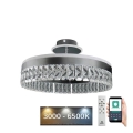LED Dimmable crystal surface-mounted chandelier LED/75W/230V 3000-6500K matte chrome + remote control