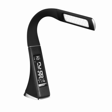 LED Dimmable Touch Desk Lamp with Display, 7W/5V, Black