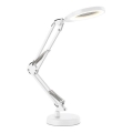 LED Dimmable desk lamp with magnifier 2-in-1 AURIQ LOUPE LED/10W/5V 3000/4000/6500K White