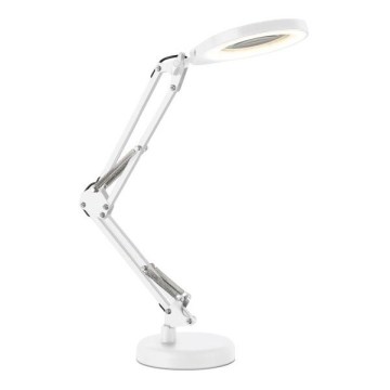 LED Dimmable desk lamp with magnifier 2-in-1 AURIQ LOUPE LED/10W/5V 3000/4000/6500K White