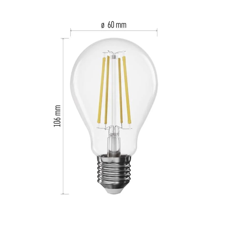 LED Dimmable Filament Bulb A60 E27/7,5W/230V 4000K