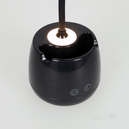 LED Dimmable flexible rechargeable table lamp LUSIA LED/5W/5V 3000/4000K 1200 mAh black