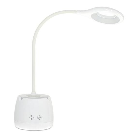 LED Dimmable flexible rechargeable table lamp LUSIA LED/5W/5V 3000/4000K 1200 mAh white