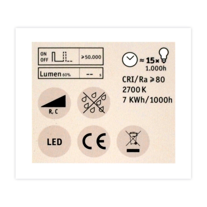 LED Dimmable flood light bulb GU5,3/6,5W/12V 2700K - Paulmann 28757