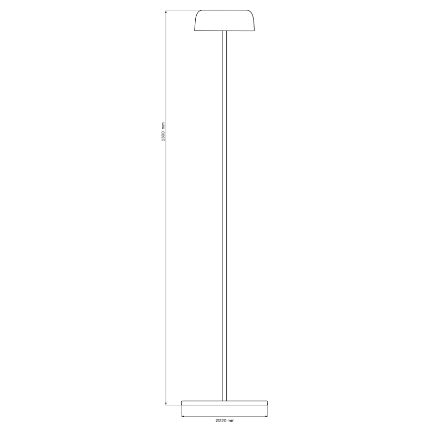 LED Dimmable touch outdoor floor lamp TRYPOLIS LED/2W/5V USB 1800 mAh IP44 black