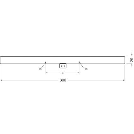 LED Dimmable fluorescent tube S14d/3W/230V 2700K 30 cm CRI 90 - Osram