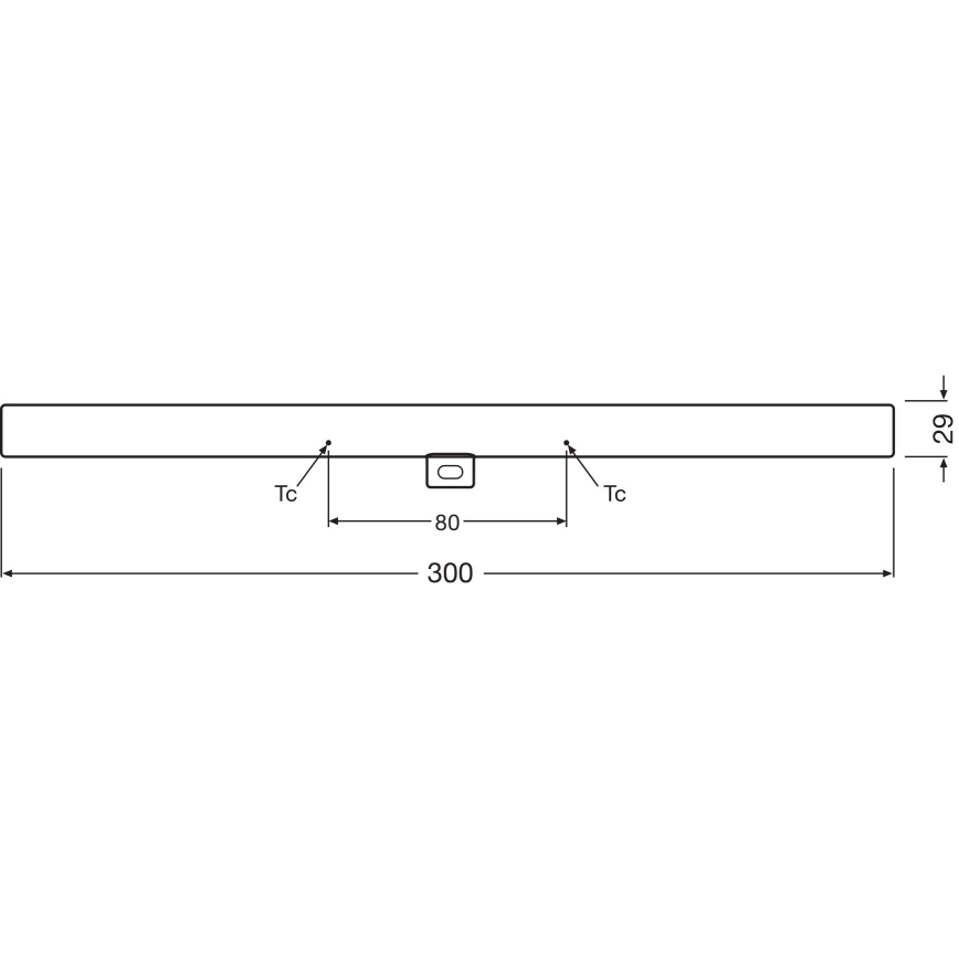 LED Dimmable fluorescent tube S14d/3W/230V 2700K 30 cm CRI 90 - Osram