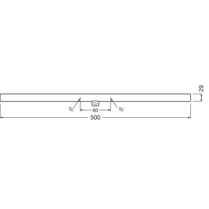 LED Dimmable fluorescent tube S14d/4,7W/230V 2700K 50 cm CRI 90 - Osram
