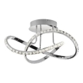 LED Dimmable Flush-Mount Ceiling Light ABRO LED/26W/230V Polished Chrome