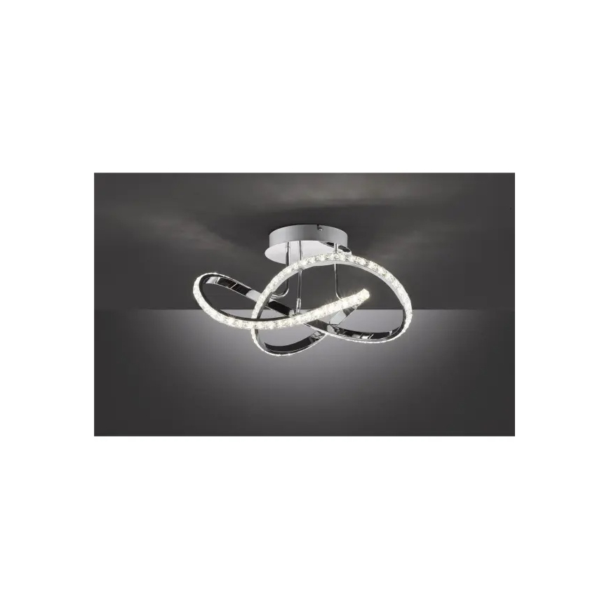 LED Dimmable Flush-Mount Ceiling Light ABRO LED/26W/230V Polished Chrome