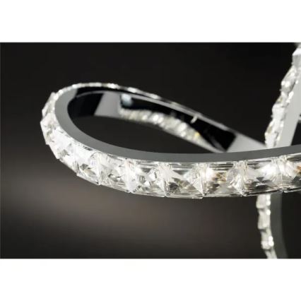 LED Dimmable Flush-Mount Ceiling Light ABRO LED/26W/230V Polished Chrome