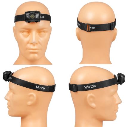 LED Dimmable headlamp 3xLED/3xAAA IPX4 100 shiny