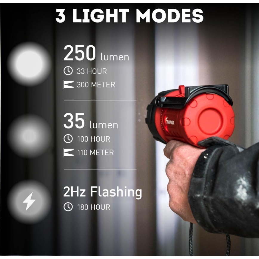 LED Dimmable heavy-duty flashlight LED/5W/3xC IP67