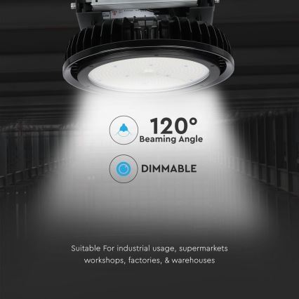 LED Dimmable heavy-duty light High Bay LED/500W/230V 4000K IP65 black