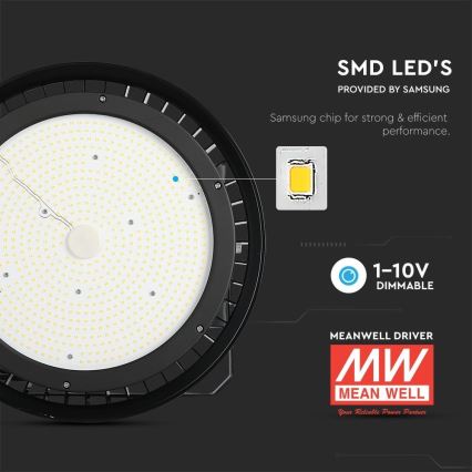 LED Dimmable heavy-duty light High Bay LED/500W/230V 4000K IP65 black