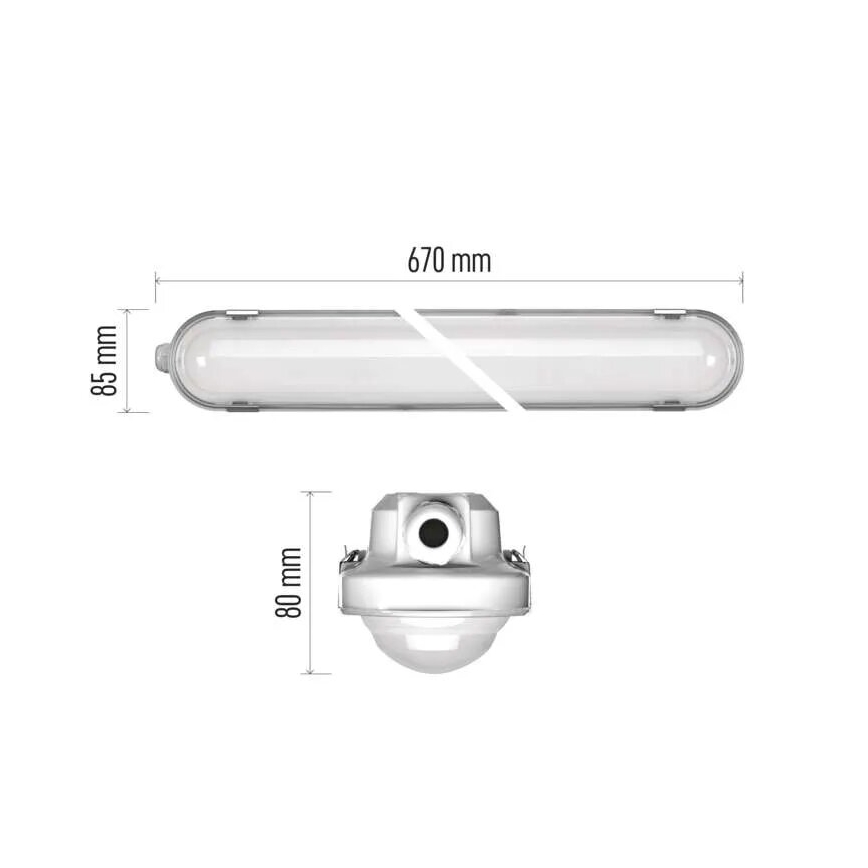LED Dimmable heavy-duty light MISTY LED/10/13/16/18W/230V 4000/6500K IP66
