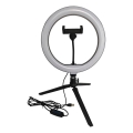 LED Dimmable lamp with tripod and holder for vlogging LED/10W/5V 2700-6500K