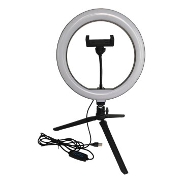 LED Dimmable lamp with tripod and holder for vlogging LED/10W/5V 2700-6500K