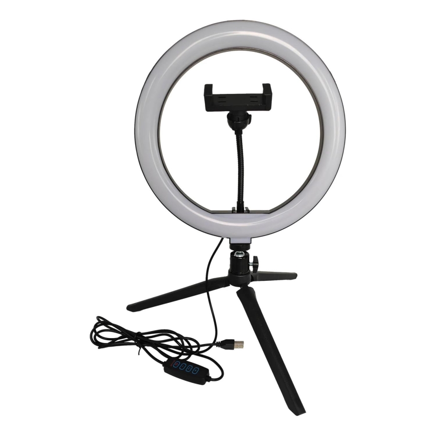 LED Dimmable lamp with tripod and holder for vlogging LED/10W/5V 2700-6500K