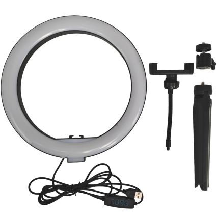 LED Dimmable lamp with tripod and holder for vlogging LED/10W/5V 2700-6500K