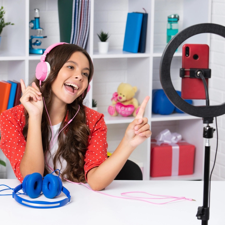 LED Dimmable lamp with tripod and holder for vlogging LED/15W/5V 2700-6500K