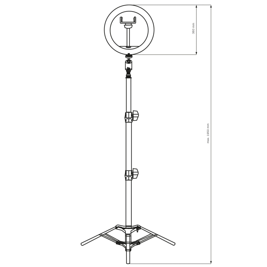 LED Dimmable lamp with tripod and holder for vlogging LED/15W/5V 2700-6500K