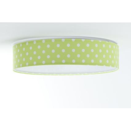 LED Dimmable children's ceiling light SMART GALAXY KIDS LED/24W/230V 3000-6500K dots green/white + remote control