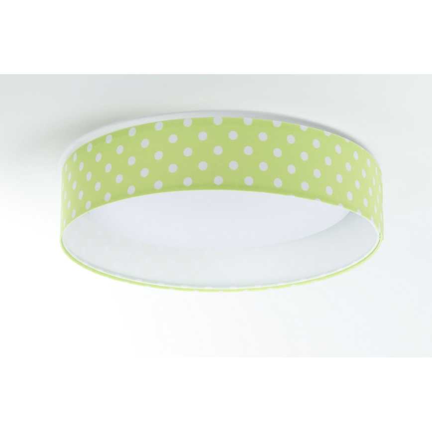 LED Dimmable children's ceiling light SMART GALAXY KIDS LED/24W/230V 3000-6500K dots green/white + remote control