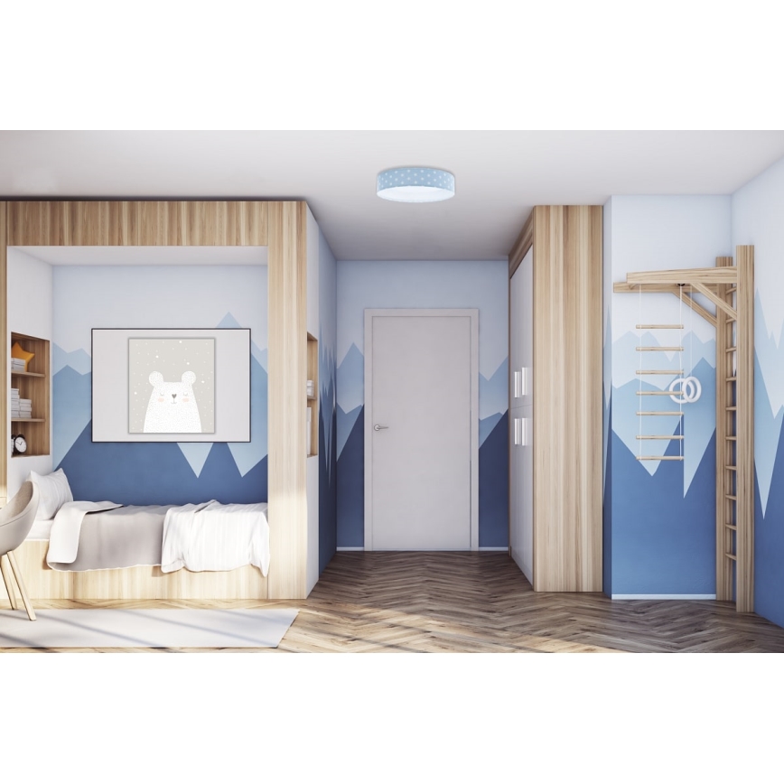 LED Dimmable children's ceiling light SMART GALAXY KIDS LED/24W/230V 3000-6500K stars blue/white + remote control